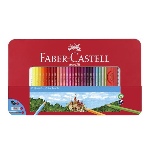 Estuche Metal Faber-Castell Lápices 60 colores - Abacus Online