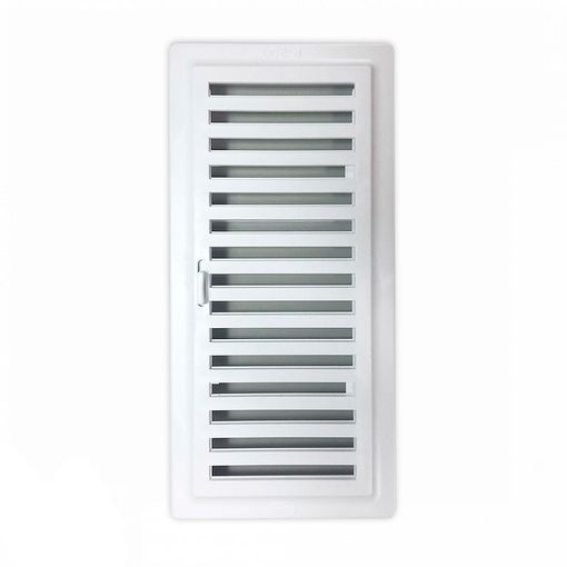 Rejilla ventilación baño PVC 9.8x22.5 cm con marco