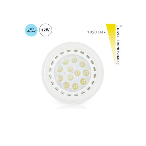 Lámpara De Leds Ar111 G53 Smd2835 12w 1050lm 50.000h Blanco Fría 6000k  Blanco Fría 6000k con Ofertas en Carrefour