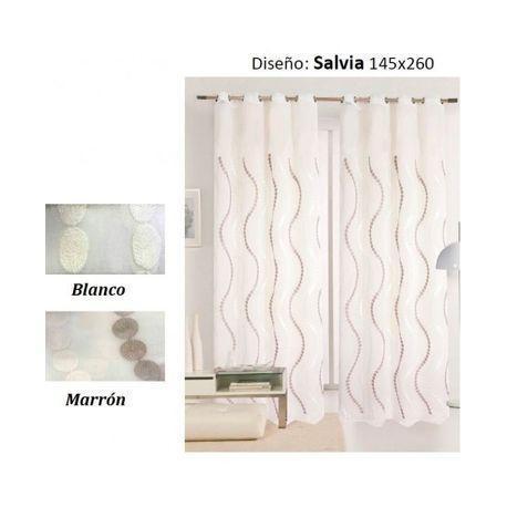 Cortinas Translúcidas De Salón 140x260cm. Elegantes Y Modernas, 2  Piezas(marrón) - Home Mercury con Ofertas en Carrefour