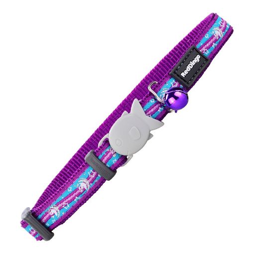 Collar Para Gato Red Dingo Style Morado Unicornio (1,2 X 20-32 Cm)