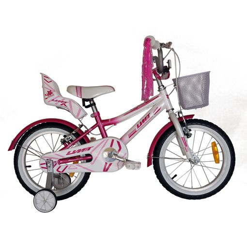 Bicicleta Infantil Para Niñas Y Niños Princesas Disney 16 Pulgadas De 5 A 7  Años Color Rosa Con Cesta, Ruedines Y Porta Muñecas con Ofertas en  Carrefour
