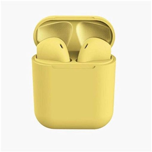 Auriculares Inal mbricos Bluetooth Inpods 12 Macaron Amarillo con