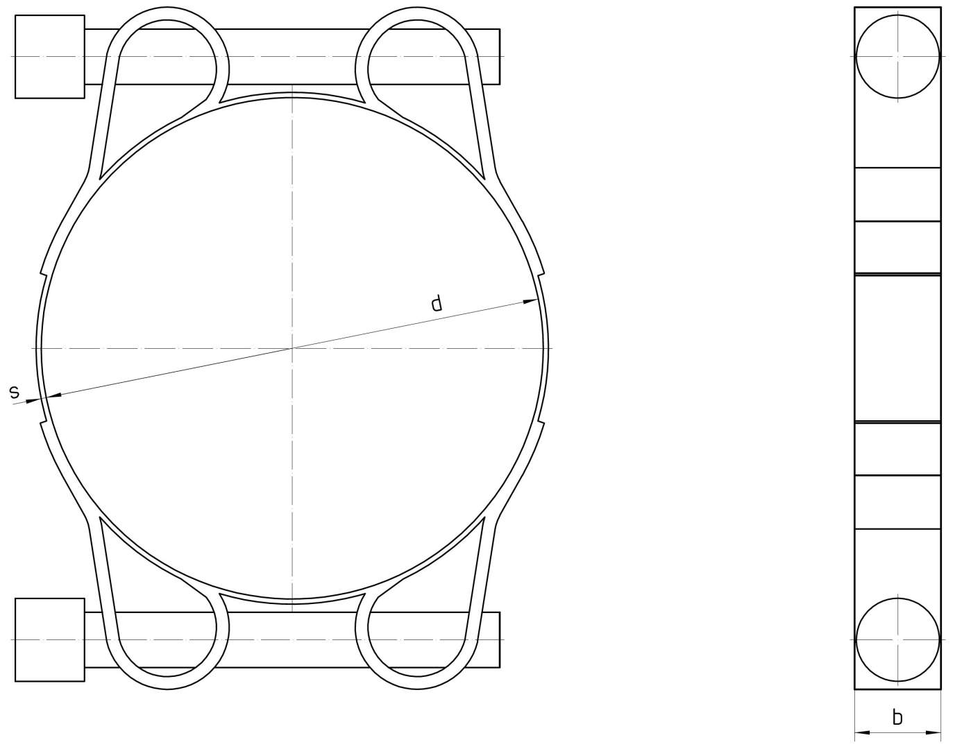 Hose clamp two piece 219