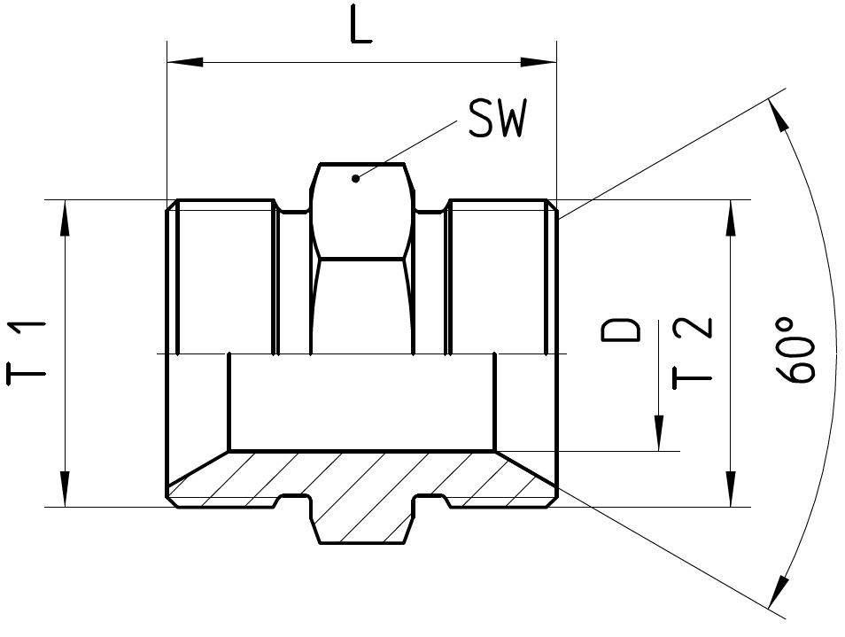 Straight connector