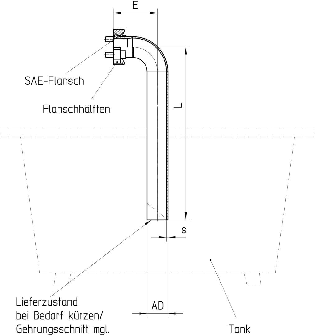 Tankanschluss SAE 90°