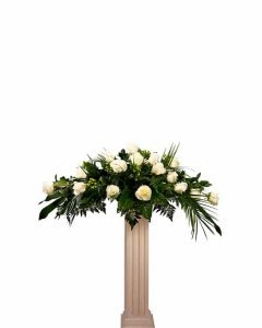almohadon rosas blanco