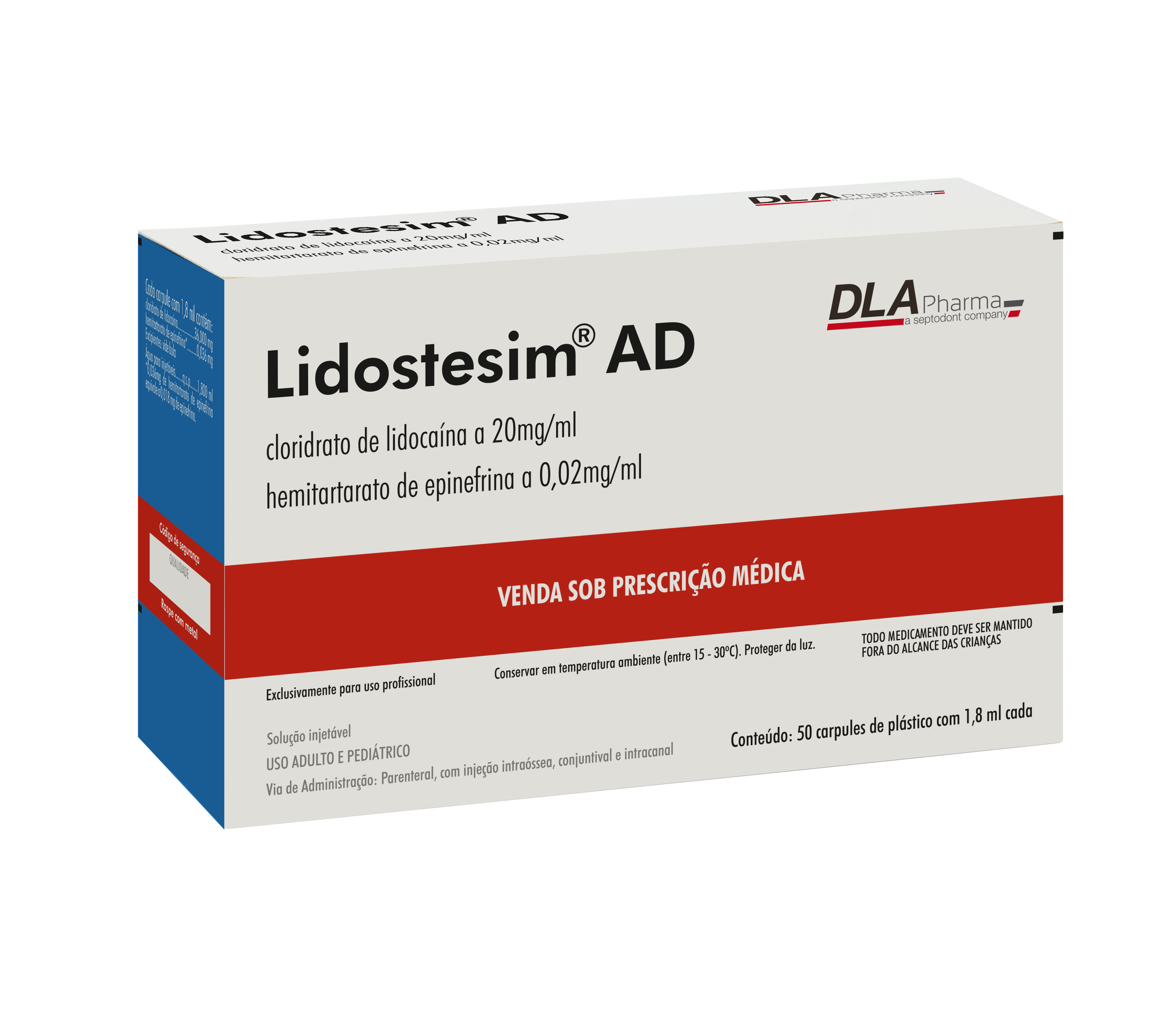 A DLA Pharma, do grupo Septodont, tem a satisfação de apresentar o Lidostesim® AD, um anestésico moderno  que marca um avanço significativo