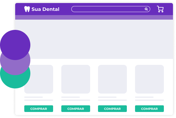 Catálogo dental com visual personalizado