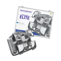 Kit Bráquete Metálico Orthometric Premium Elite - MBT 0.022'' - 10 Casos