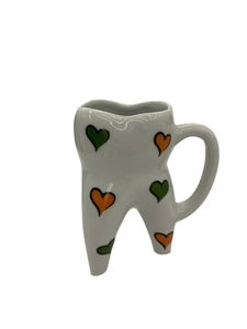 Caneca Dente Molar Corações