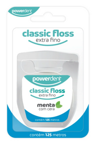 Fio Dental ClassicFloss - Extra Fino Menta com Cera -  125 metros