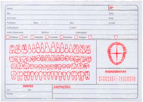 Ficha Clínica Odontológica Simples em Promoção na Americanas