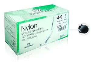 Fio de Sutura Nylon com agulha 1/2 CT 1,5cm- 24 unidades