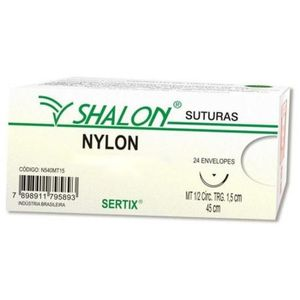 Fio de Sutura Nylon com agulha 1/2 CT - 1,5cm - 1 unidade