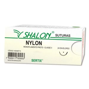 Fio de Sutura Nylon com agulha 3/8 CT 2cm 4-0 