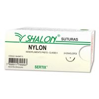 Fio de Sutura Nylon com agulha 3/8 CT 1,9cm - 1 unidade