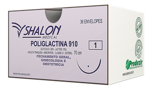 Fio de Sutura Poliglactina 910 com agulha 1/2 CT 1,5cm - 36 unidades