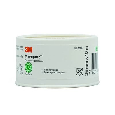 Fita Hipoalergênica Micropore 25mm x 10m - Branca - 3M