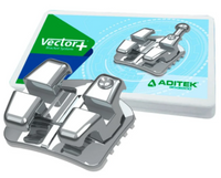 Kit Bráquete Metálico Vector+ MBT 022 com gancho 3,4,5 - 10 casos