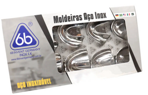 Kit Moldeira de Inox Lisa Adulto Tipo Verner - 6 peças