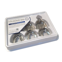 Kit Moldeira Lisa Inox para Dentado - 6 Unidades