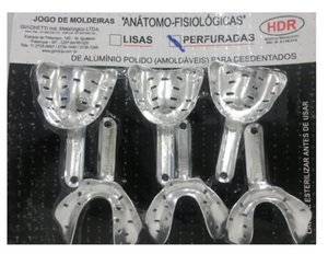Kit Moldeira Total Lisa Adulto Alumínio para Desdentado HDR