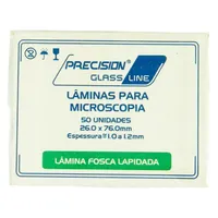 Lâmina para Microscopia Fosca Lapidada 26x76mm