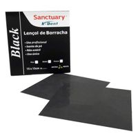 Lençol de Borracha Sanctuary  15x15cm Médio Preto - 26 unidades