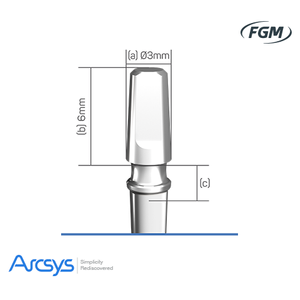 Munhão Angulável Arcsys (a)Ø4,2mmX(b)4mm