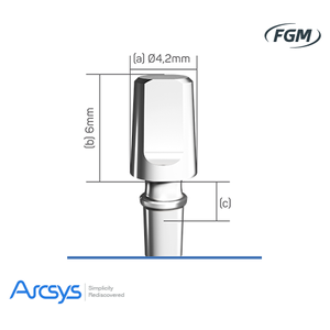 Munhão Angulável Arcsys (a)Ø4,2mmX(b)6mm