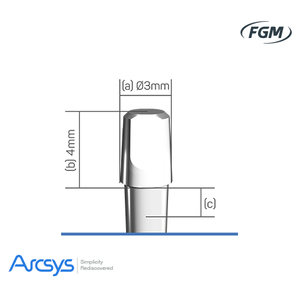 Munhão não Angulável Arcsys  (a)Ø3mmX(b)4mm