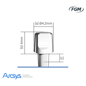 Munhão não Angulável Arcsys (a)Ø4,2mmX(b)4mm