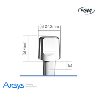 Munhão não Angulável Arcsys (a)Ø4,2mmX(b)4mm