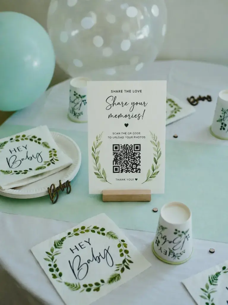 Printable Catchmemo table card with QR code