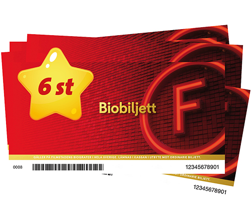 6 st biobiljetter