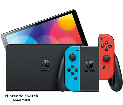 Nintendo Switch OLED, rödblå