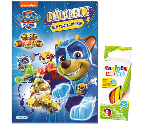 Paw Patrol Målarbok + färgpennor och stickers