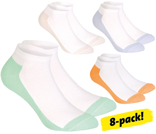 Sportiga ankelstrumpor, 8-pack (strl 41-45)