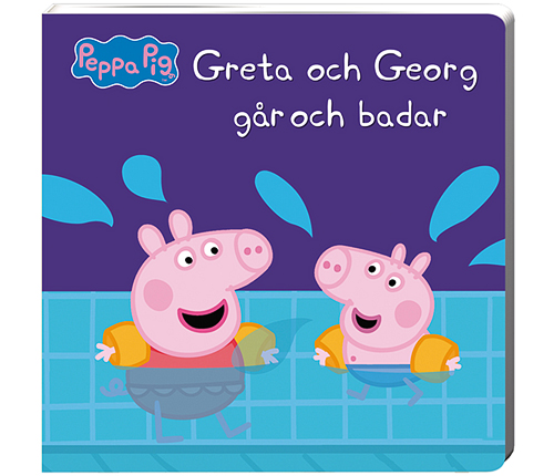 Greta och Georg går och badar