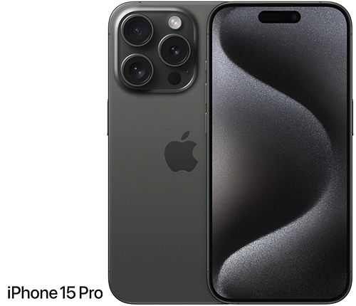 Apple iPhone 15 Pro 128GB, svart