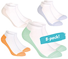 Sportig ankelstrumpa, 8-pack, strl 41-45