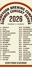 Cheboygan Brewing Company Summer Concert Series 2026 schedule listing performers every Friday and Saturday.