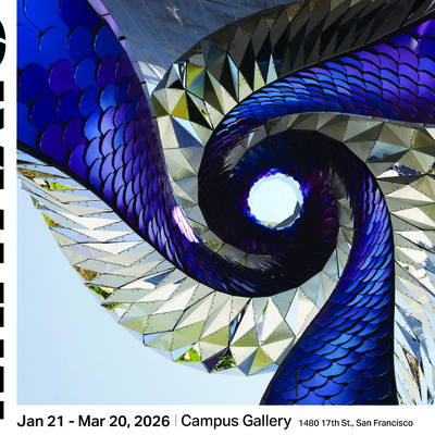 FUTUREFORMS, Orbital, 2021. Stainless steel and aluminum, 24’ x 24’ x 33.3’. Mission Bay, San Francisco.