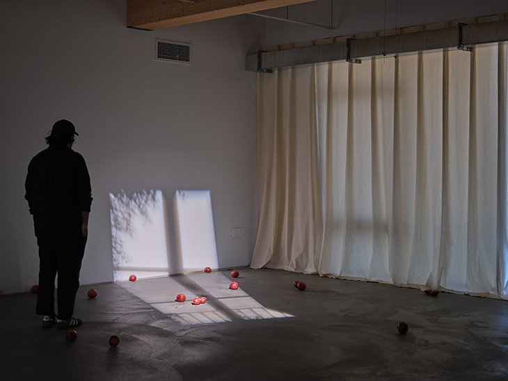 Álvaro Urbano, “Viaje a la luna,” 2025, installation view, CCA Wattis Institute for Contemporary Arts.