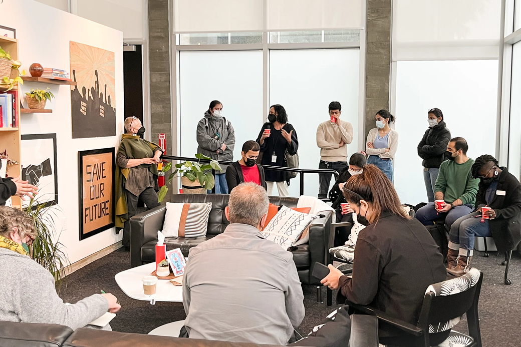 A photo of an event at The Center for Art and Public Life