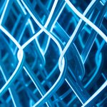 A close-up view of an LED sculpture by an MFA Student