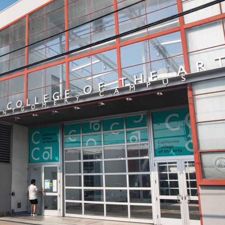 Photo is of the exterior of a building at California College of the Arts' San Francisco Campus.