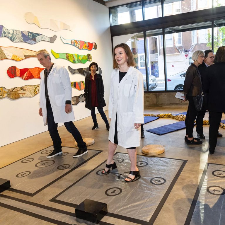 Artists Sofia Cordova, Nicki Green, Cathy Lu, Adia Millet, and Genevieve Quick alongside Jaime Austin, Director of Exhibitions and Public Programming at CCA.
