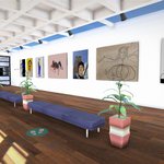 Interior of a gallery in a Virtual Reality exhibition